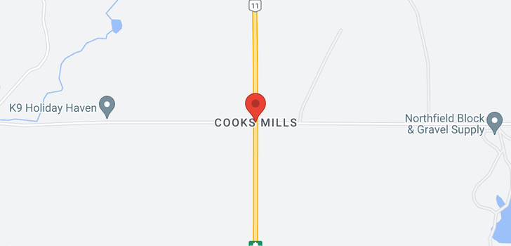 map of COOKS MILL ROAD
